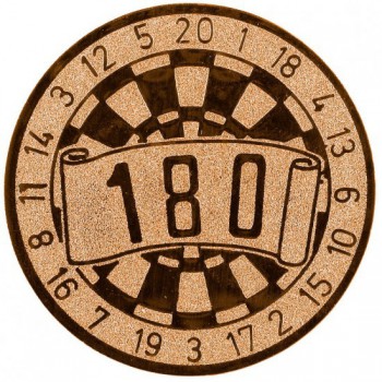Kokardy.cz ® Emblém šipky-bingo bronz 25 mm
