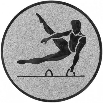 Kokardy.cz ® Emblém gymnastika muž stříbro 25 mm