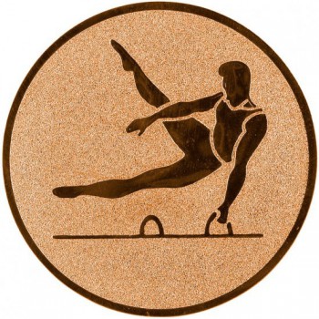 Kokardy.cz ® Emblém gymnastika muž bronz 25 mm