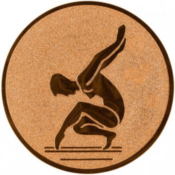 Kokardy.cz ® Emblém gymnastika žena bronz 25 mm