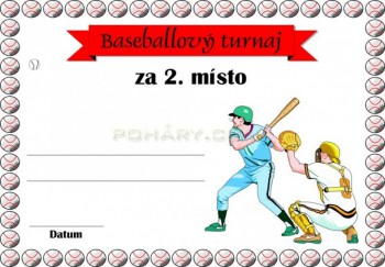 Kokardy.cz ® Diplom baseball D08