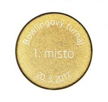 Kokardy.cz ® Emblém kovový s rytím 25 mm zlato