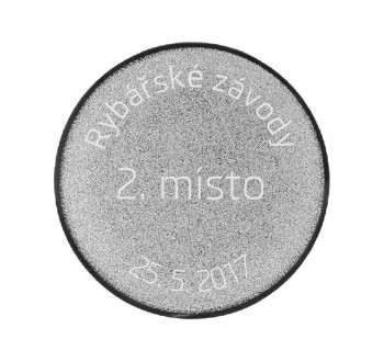 Kokardy.cz ® Emblém kovový s rytím 25 mm stříbro