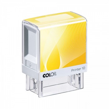COLOP ® Razítko Colop printer 10 žluté se štočkem - modrý polštářek