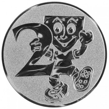 Kokardy.cz ® Emblém 2. místo smail stříbro 25 mm