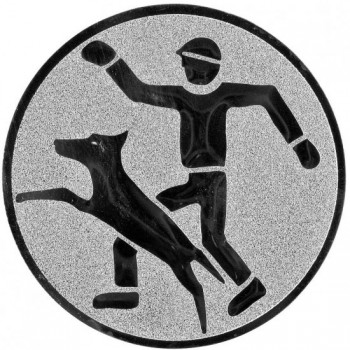Kokardy.cz ® Emblém frisbee agility stříbro 25 mm
