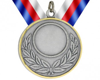 Kokardy.cz ® Medaile E2315 stříbro s trikolórou