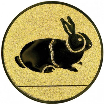 Kokardy.cz ® Emblém králík zlato 50 mm