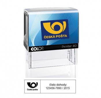 COLOP ® Poštovní razítko Printer Colop 40 modrá - černý polštářek