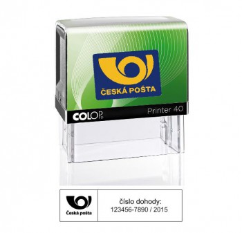 COLOP ® Poštovní razítko Printer Colop 40 zelená - černý polštářek