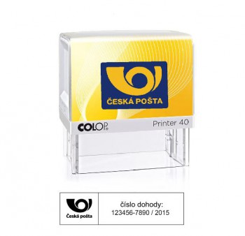 COLOP ® Poštovní razítko Printer Colop 40 žlutá - černý polštářek