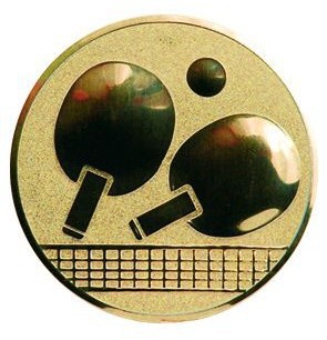 Kokardy.cz ® Emblém stolní tenis zlato 25 mm