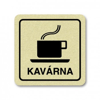 Kokardy.cz ® Piktogram kavárna zlato