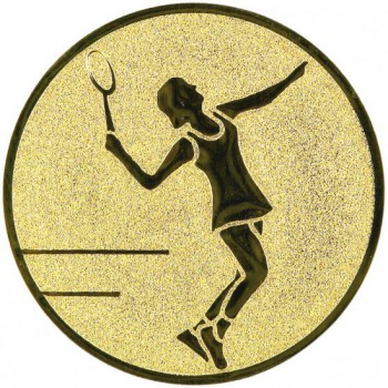 Kokardy.cz ® Emblém tenis žena zlato 25 mm
