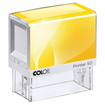 COLOP ® Razítko Colop Printer 50 žluté se štočkem - červený polštářek