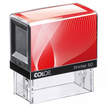 COLOP ® Razítko Colop Printer 50 červeno/černé - bezbarvý polštářek / nenapuštěný barvou /