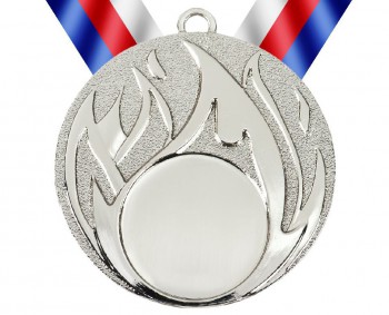 Kokardy.cz ® Medaile MD49 stříbro s trikolórou