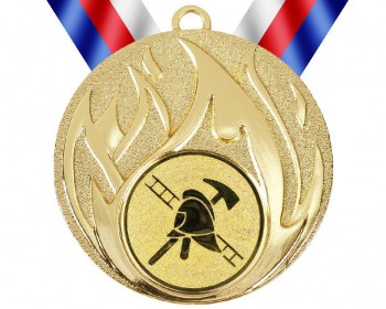 Kokardy.cz ® Medaile MD49 hasič zlato s trikolórou