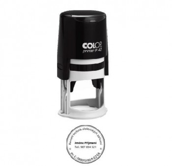 COLOP ® Razítko COLOP Printer R40/černá komplet - bezbarvý polštářek / nenapuštěný barvou /