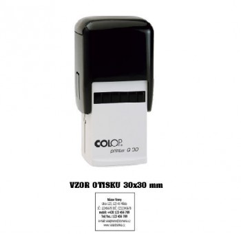 COLOP ® Colop Printer Q 30/černá se štočkem - bezbarvý polštářek / nenapuštěný barvou /