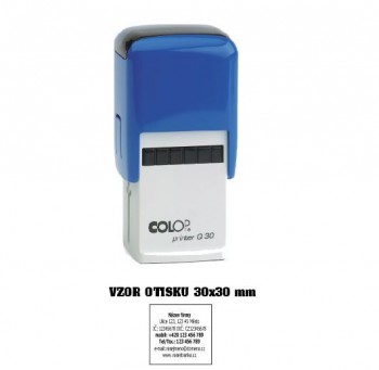 COLOP ® Colop Printer Q 30/modrá se štočkem - bezbarvý polštářek / nenapuštěný barvou /