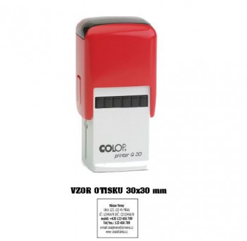 COLOP ® Colop Printer Q 30/červená se štočkem - bezbarvý polštářek / nenapuštěný barvou /