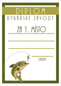 Kokardy.cz ® Diplom rybářský D49