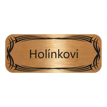 Kokardy.cz ® Dveřní štítek M13 bronz