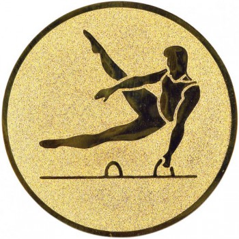 Kokardy.cz ® Emblém gymnastika muž zlato 25 mm