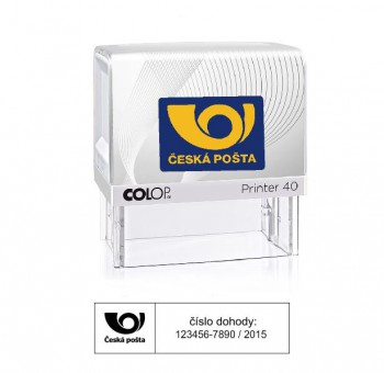 COLOP ® Poštovní razítko Colop Printer 40 bílá - černý polštářek