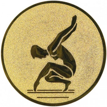 Kokardy.cz ® Emblém gymnastika žena zlato 25 mm
