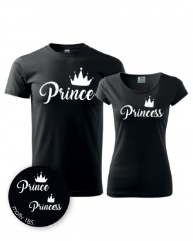 Kokardy.cz ® Trička pro páry Prince and Princess 185 černé