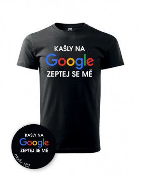 Kokardy.cz ® Tričko kašlu na Gogle 182 černé - XL pánské