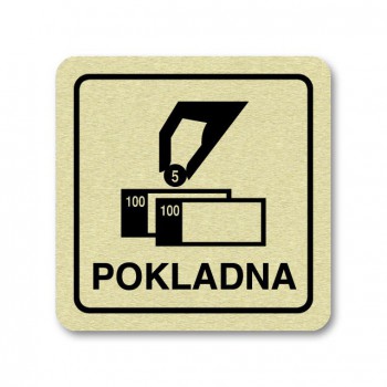 Kokardy.cz ® Piktogram pokladna zlato