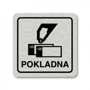 Kokardy.cz ® Piktogram pokladna stříbro
