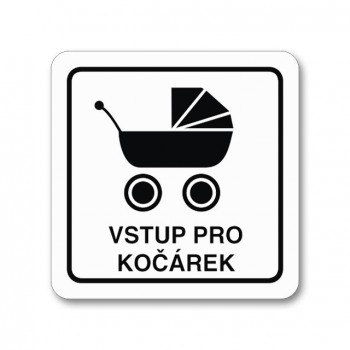 Kokardy.cz ® Piktogram vstup pro kočárky samolepka