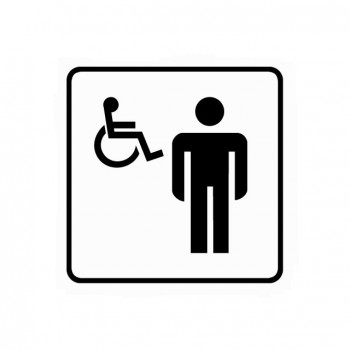 Kokardy.cz ® Piktogram WC pro invalidy samolepka
