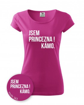 Kokardy.cz ® Tričko Jsem princezna kámo 363 růžové - XXL dámské