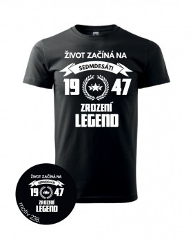 Kokardy.cz ® Tričko zrození legend 238 černé - XS dámské