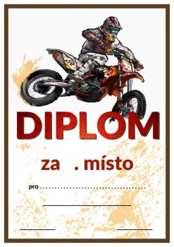 Kokardy.cz ® Diplom motokros D55