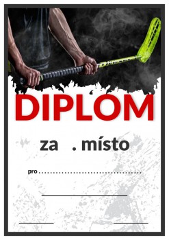 Kokardy.cz ® Diplom florbal D76