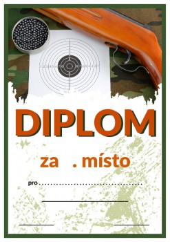 Kokardy.cz ® Diplom střelba ze vzduchovky D69