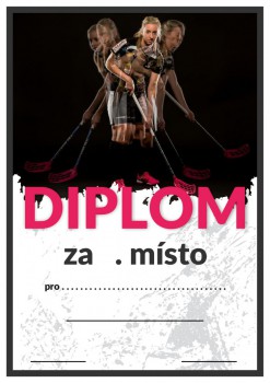 Kokardy.cz ® Diplom florbal D100