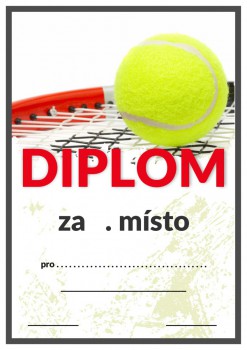 Kokardy.cz ® Diplom tenis D200