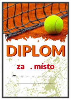 Kokardy.cz ® Diplom tenis D101