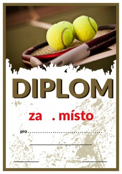 Kokardy.cz ® Diplom tenis D102
