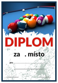 Kokardy.cz ® Diplom kulečník D74