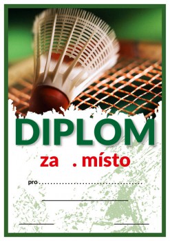 Kokardy.cz ® Diplom badminton D93