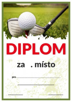 Kokardy.cz ® Diplom golf D103
