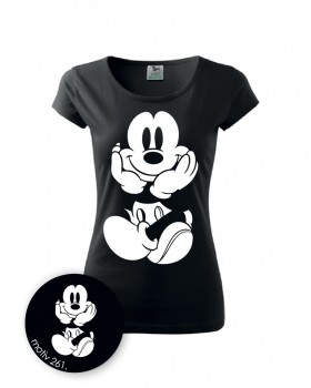 Kokardy.cz ® Tričko Mickey Mouse 261 černé - XL dámské